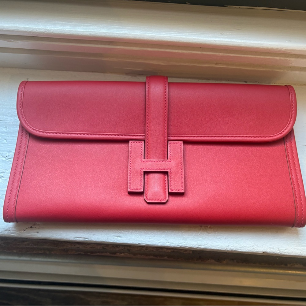 Hermes Jige Elan 29 Rouge Tomate Clutch - Picture 12 of 12